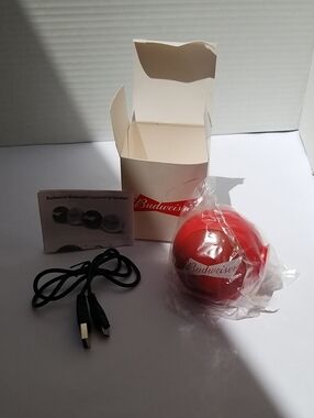 Wireless Portable Bluetooth Budweiser Round Ball Speaker New